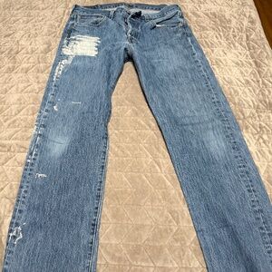 Levi well worn 501 jeans 33 34